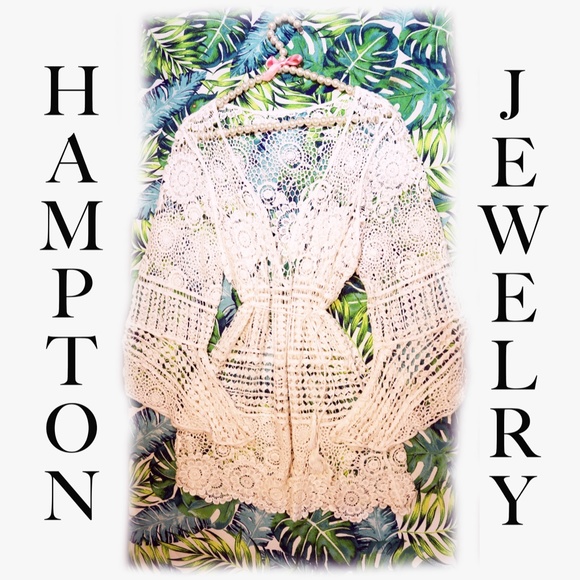 Stunning Crocheted Lace Resort Beach Swim Cover - Picture 2 of 15